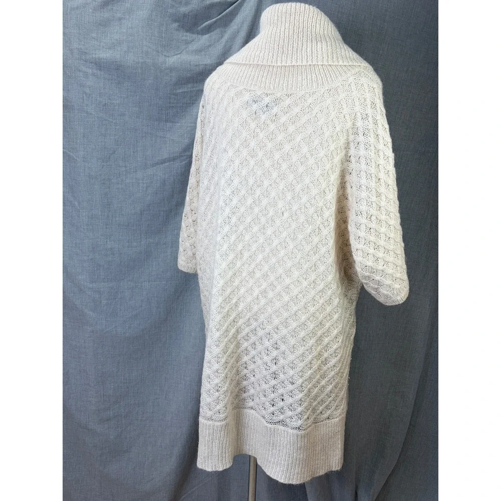 Old Navy Cream Cowl Neck Oversized Knit‎ Tunic Wool Mohair Blend Sweater XXL